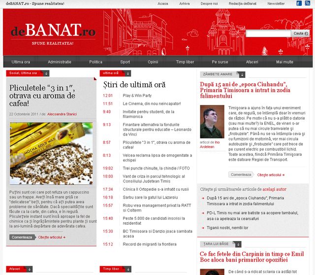 DeBanat.ro, ştiri din Banat – redesign
